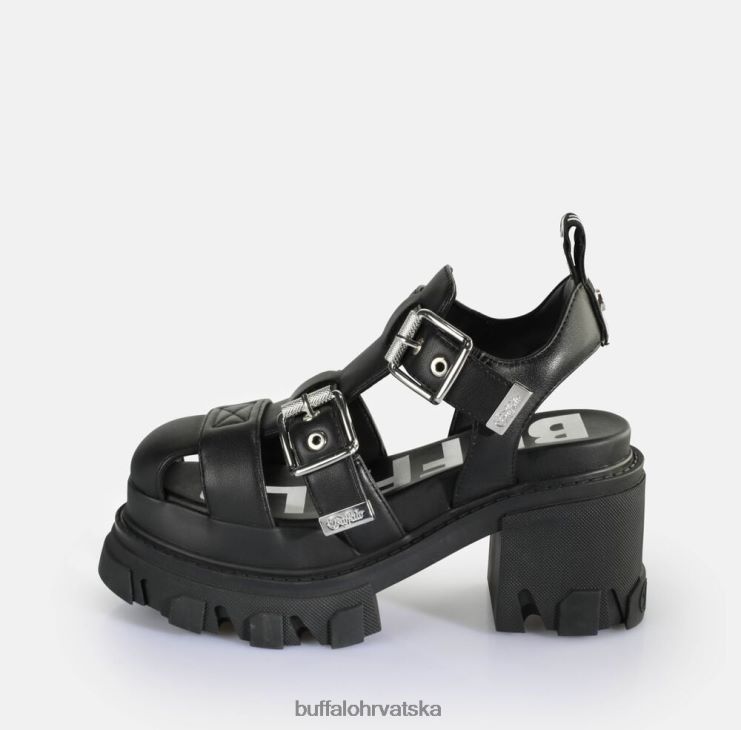 crno Buffalo riot trawl sandale s petom veganske |sandale TDD6T84